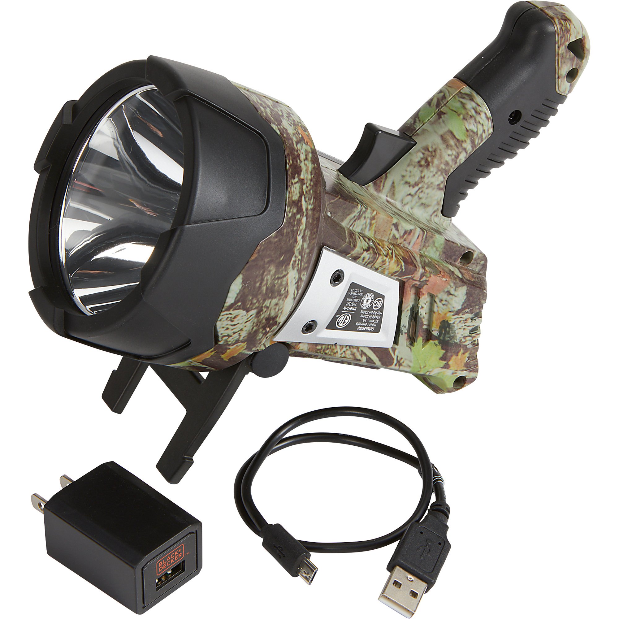 Black and Decker LED Li-Ion Rechargeable Spotlight — 600 Lumens, 5 Watts, Model# LIONLEDBC